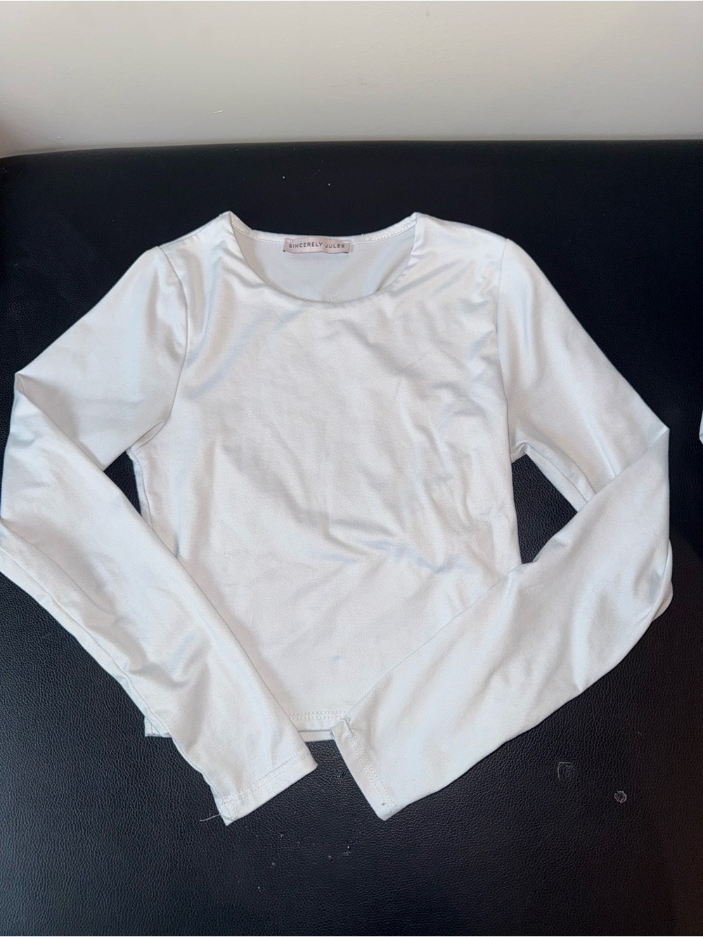 Sincerely Jules Long Sleeve Crewneck Top - White